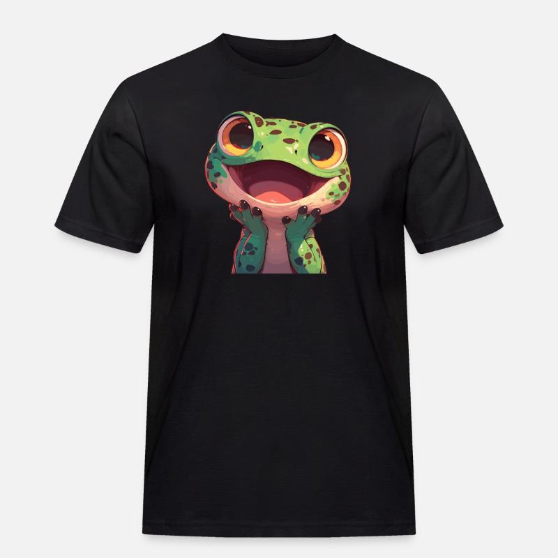 Eidechsen Eidechse - Männer Workwear T-Shirt - Schwarz