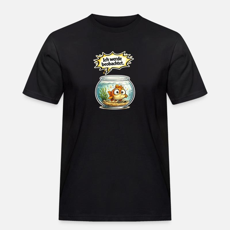 Fisch Humor Geschenk - Männer Workwear T-Shirt - Schwarz