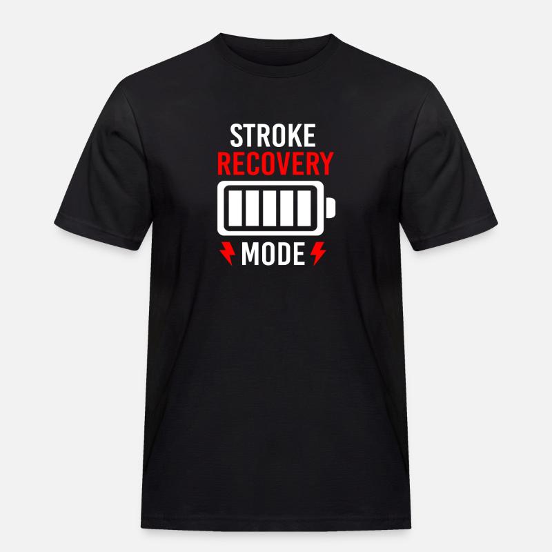 Hirnschlag Schlaganfall - Männer Workwear T-Shirt - Schwarz