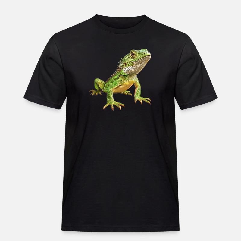 Eidechsen Eidechse - Männer Workwear T-Shirt - Schwarz