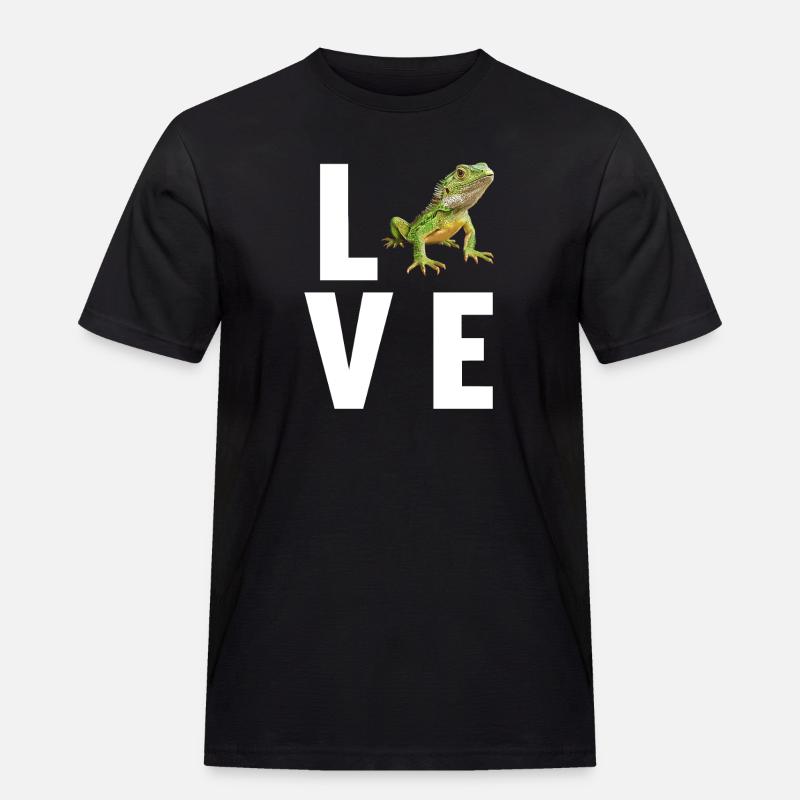 Eidechsen Eidechse - Männer Workwear T-Shirt - Schwarz