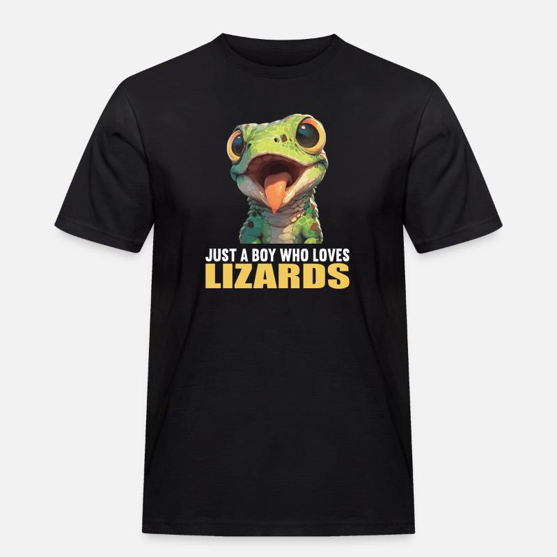 Eidechsen Eidechse - Männer Workwear T-Shirt - Schwarz