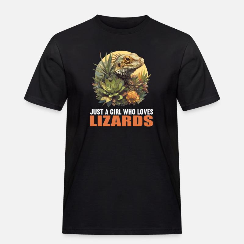Eidechsen Eidechse - Männer Workwear T-Shirt - Schwarz