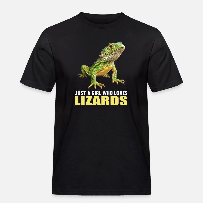 Eidechsen Eidechse - Männer Workwear T-Shirt - Schwarz