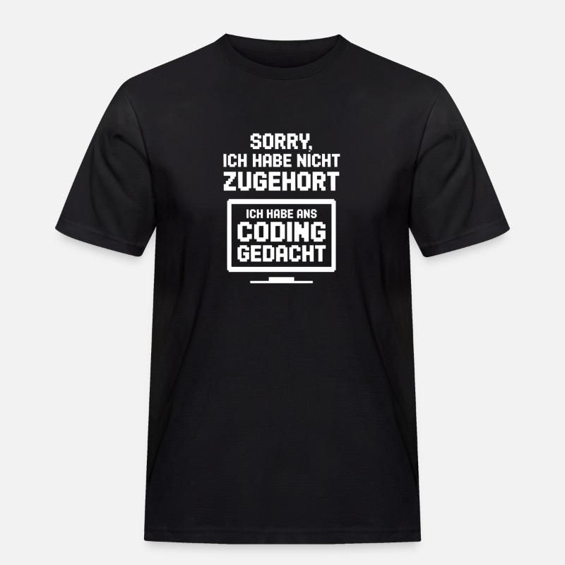 Coding Thought Humor Saying - Men's Workwear T-Shirt - black