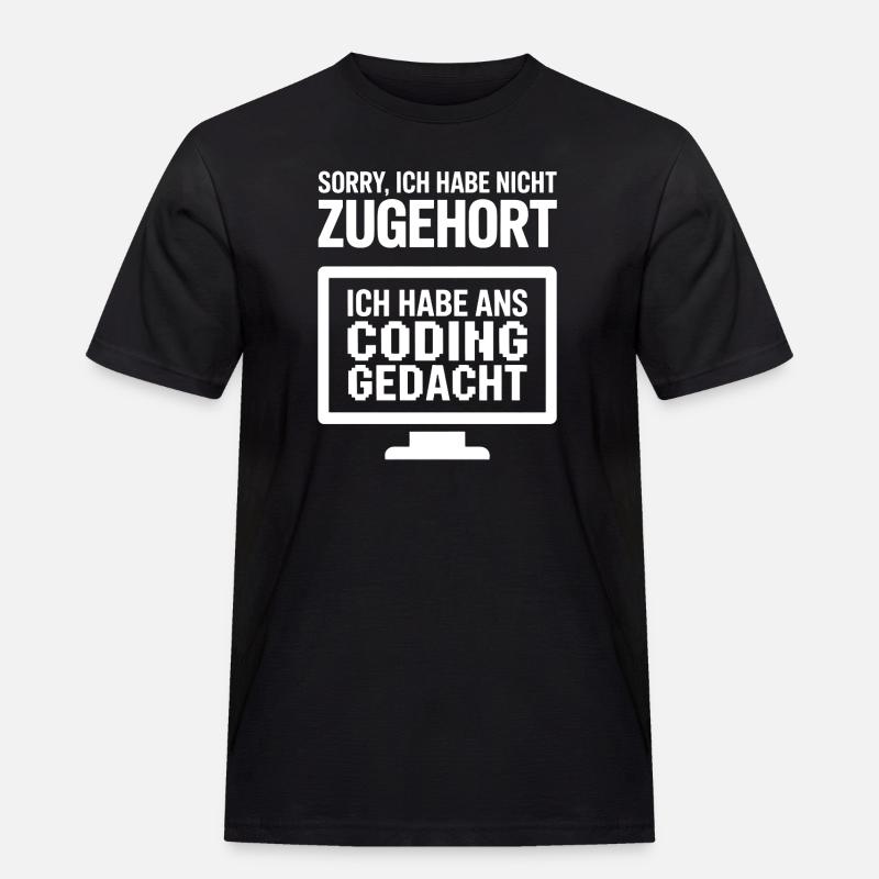 Coding Gedanke Spruch - Männer Workwear T-Shirt - Schwarz
