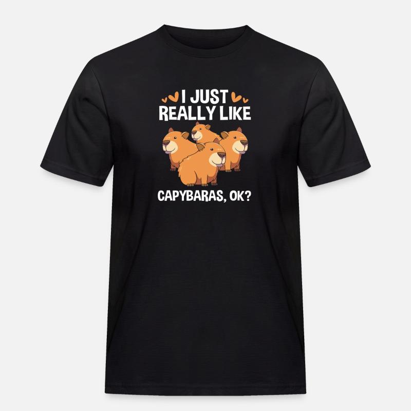 Capibara Capybara - Männer Workwear T-Shirt - Schwarz