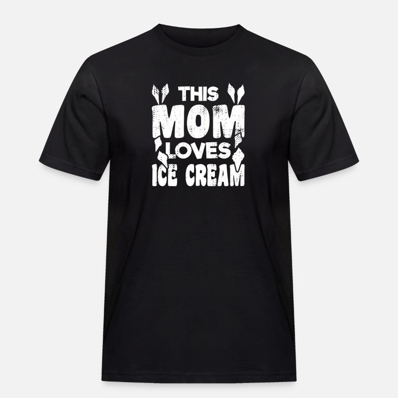 Eiscreme Mutter - Männer Workwear T-Shirt - Schwarz