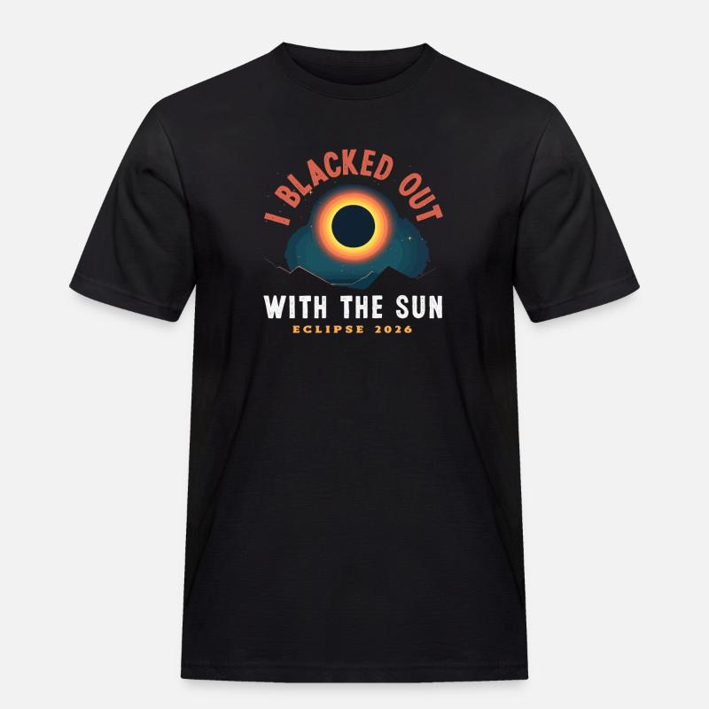 Solar eclipse 2026, August 12 - Men's Workwear T-Shirt - black