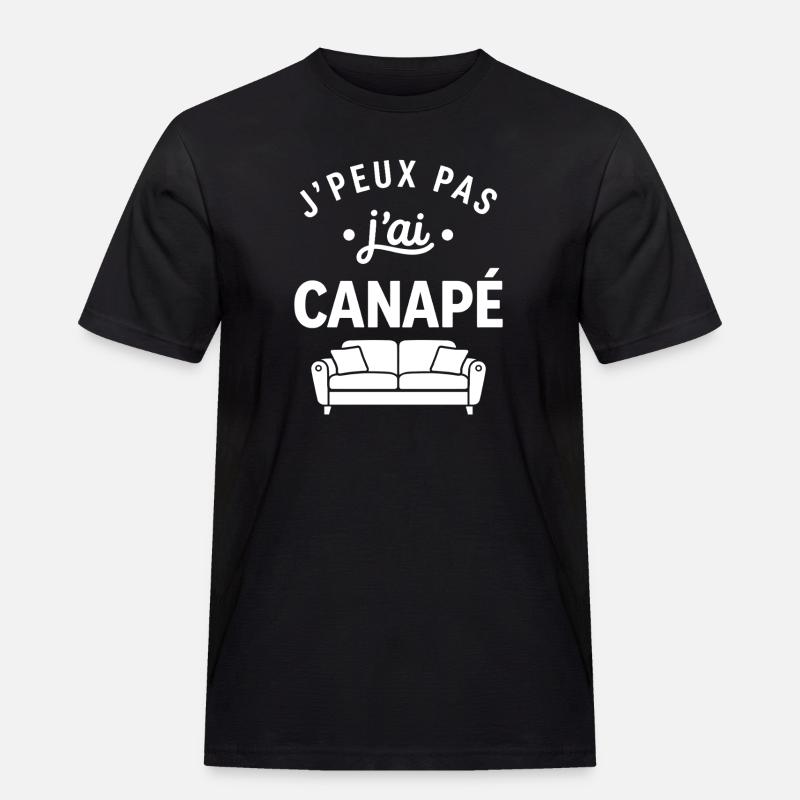 Sofa - Männer Workwear T-Shirt - Schwarz