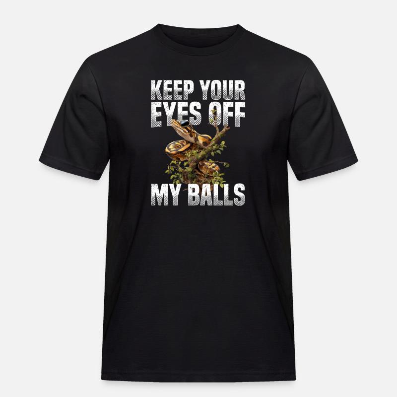 Königspython Schlangen Liebhaber Terrarium Python - Männer Workwear T-Shirt - Schwarz