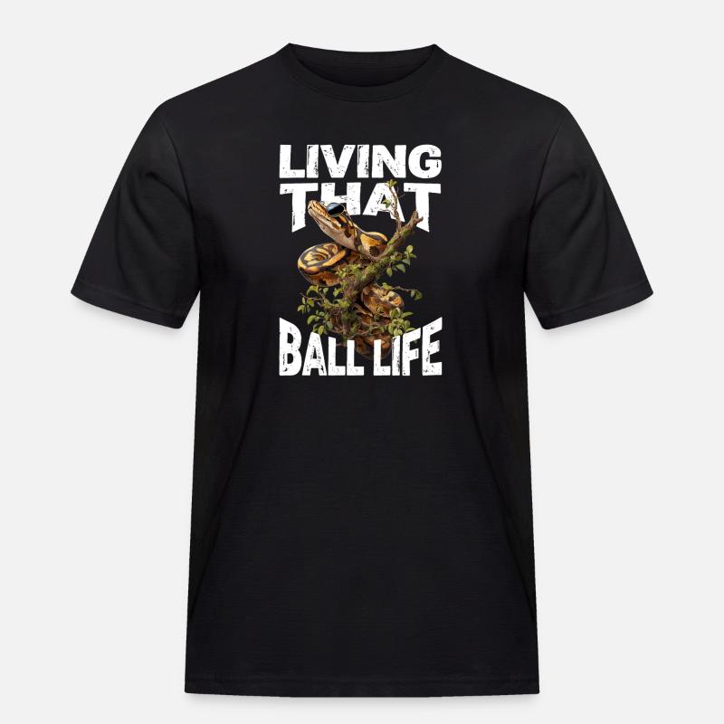 Königspython Schlangen Liebhaber Terrarium Python - Männer Workwear T-Shirt - Schwarz