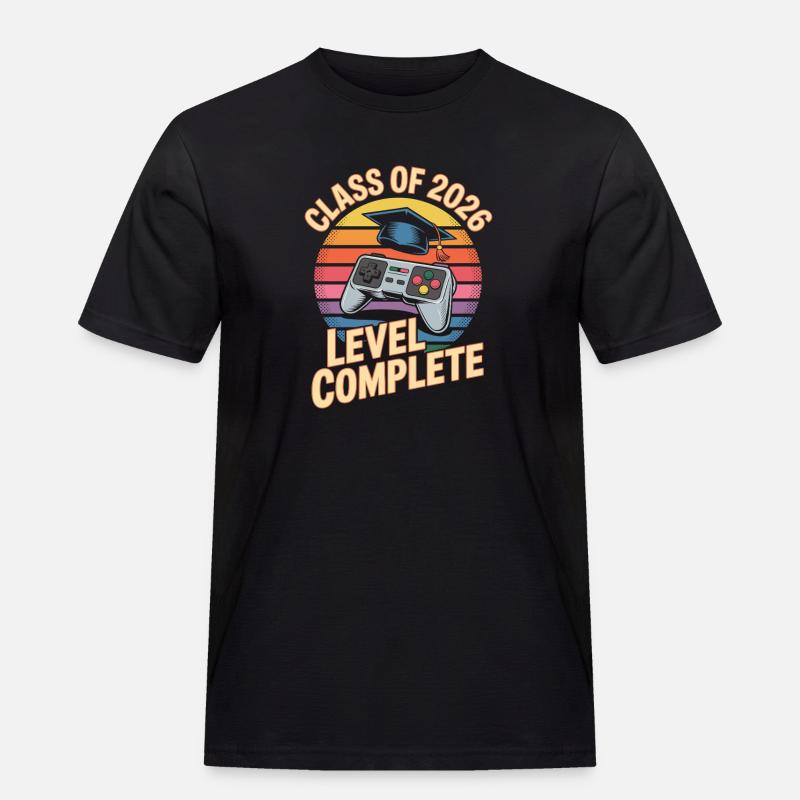 Level Complete 2026 Completion Retro Gaming - Men's Workwear T-Shirt - black