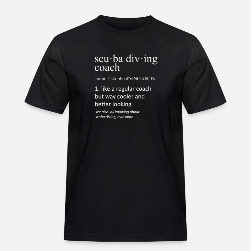 Scuba Diving Coach Definition Diver - Männer Workwear T-Shirt - Schwarz