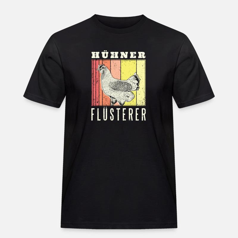 Hühner Flüsterer - Männer Workwear T-Shirt - Schwarz