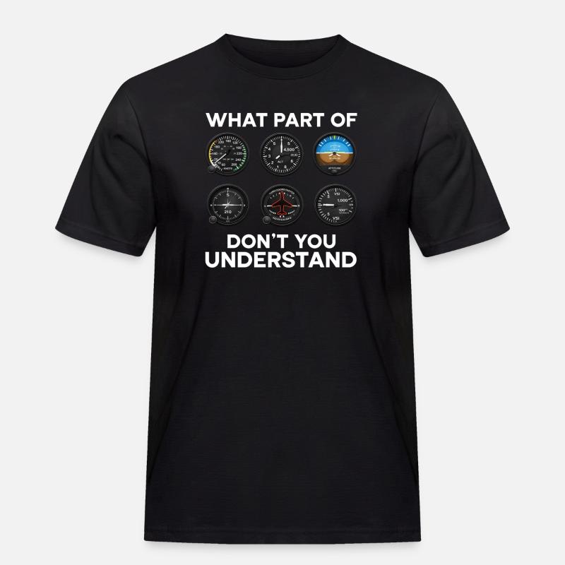 Flugzeug Flug Pilot Flugzeug Fluggesellschaft - Männer Workwear T-Shirt - Schwarz
