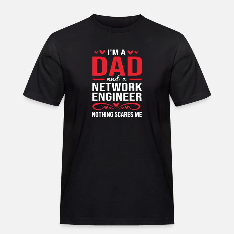 Netzwerk Ingenieur Programmierer Informatiker - Männer Workwear T-Shirt - Schwarz