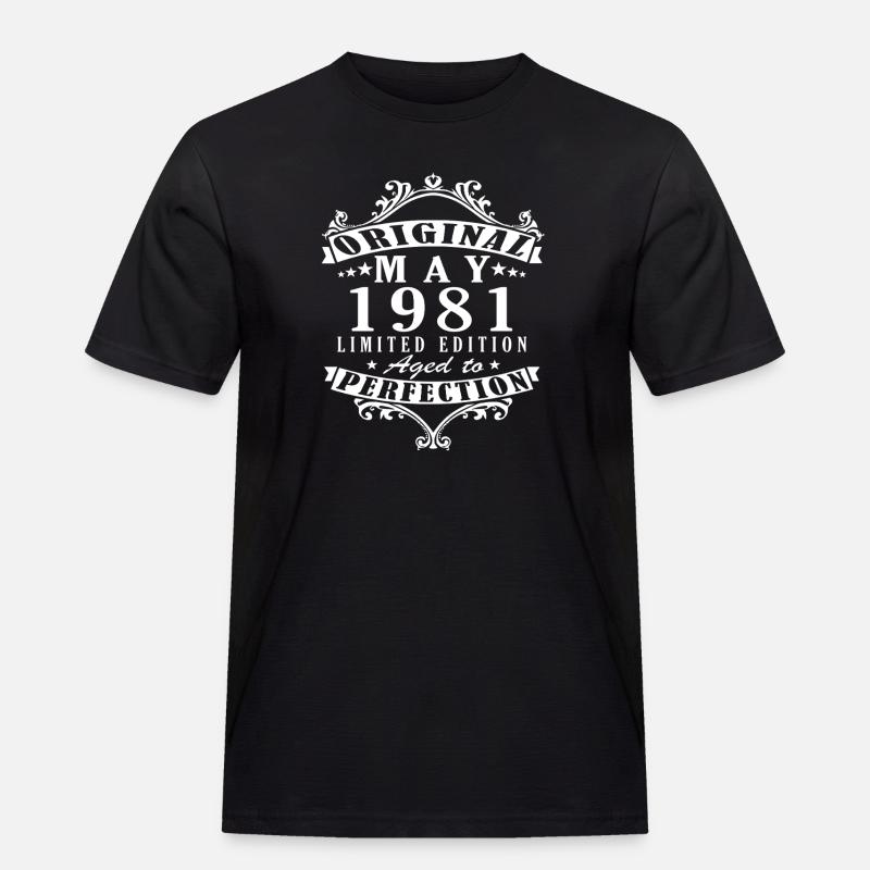 Mai 1981 - Männer Workwear T-Shirt - Schwarz