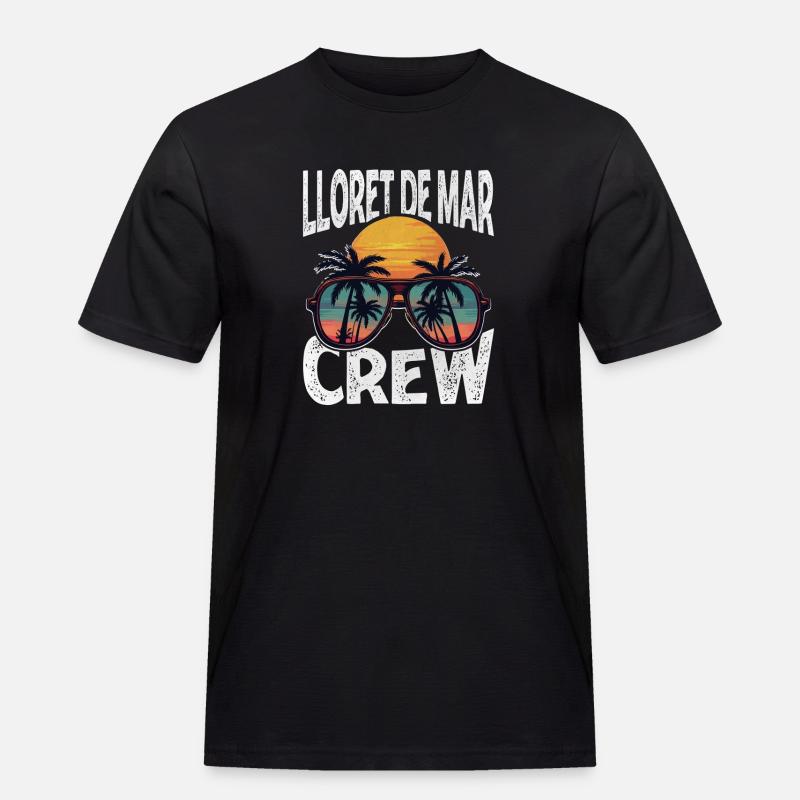 Lloret De Mar Crew - Männer Workwear T-Shirt - Schwarz