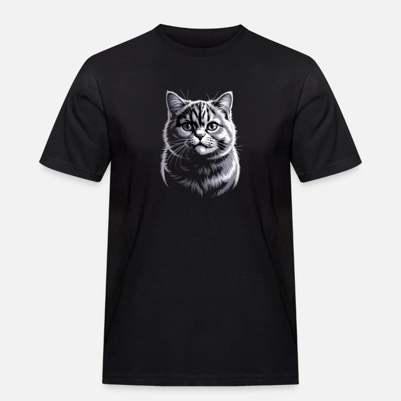 Britisch Kurzhaar BKH - Männer Workwear T-Shirt - Schwarz