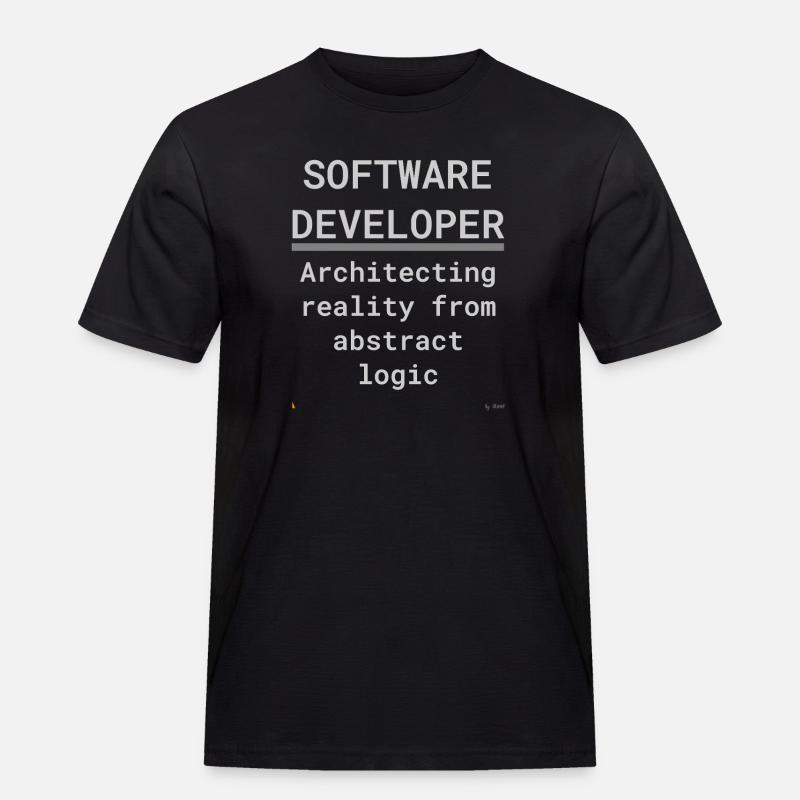 Software Developer: Logic Meets Reality - Men's Workwear T-Shirt - black