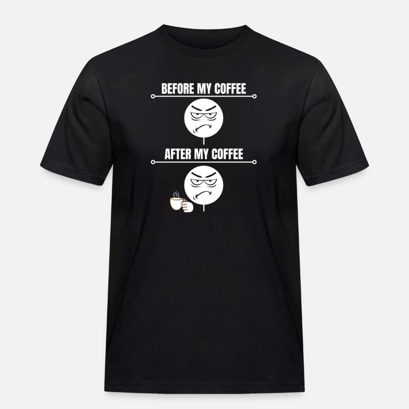 Grumpy Coffee Mood - Men's Workwear T-Shirt - black
