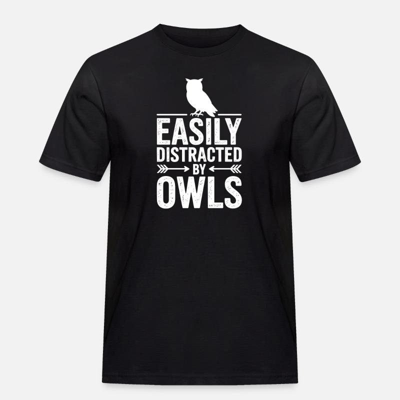 Eulen Sprüche Eule Lustiges Eulen Geschenk - Männer Workwear T-Shirt - Schwarz