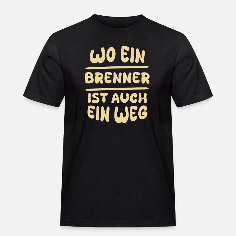 Geschenkidee Brenner - Männer Workwear T-Shirt - Schwarz