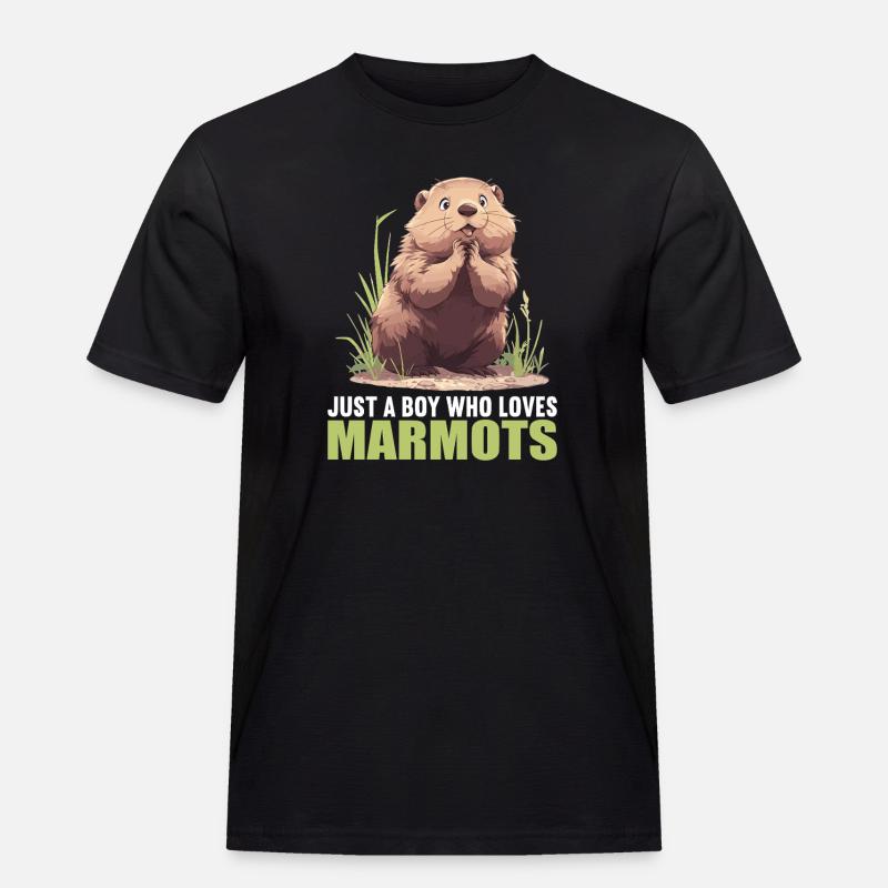 Murmeltiere Murmeltier - Männer Workwear T-Shirt - Schwarz