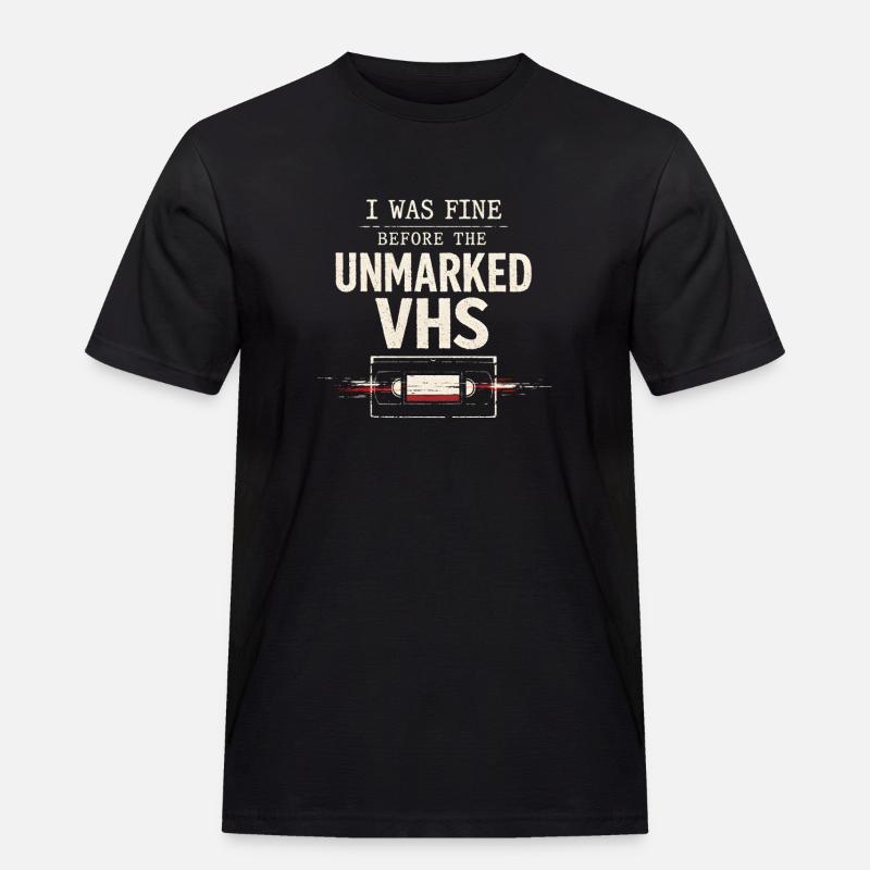 Verdächtige Videokassette | Retro Horror - Männer Workwear T-Shirt - Schwarz