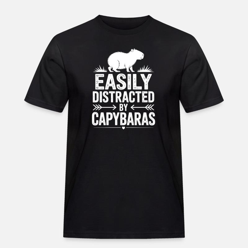 Capybara Sprüche Capybara Lustig Capybara Geschenk - Männer Workwear T-Shirt - Schwarz