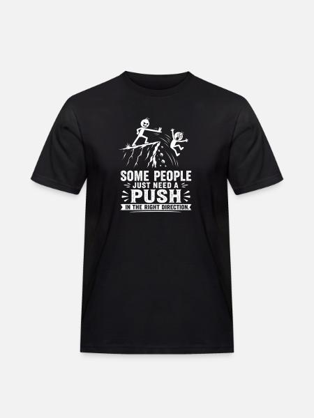 Schubbser in the right direction: sarcasm - Men's Workwear T-Shirt - black