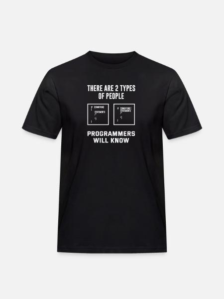 Programmierer Zwei Arten Menschen - Männer Workwear T-Shirt - Schwarz