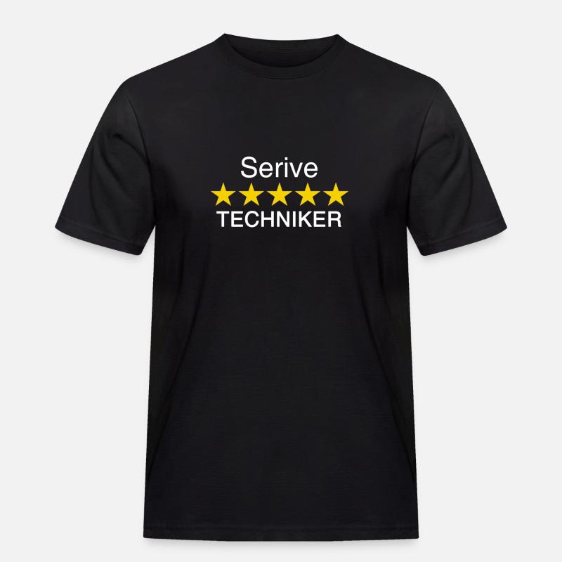 Service Techniker weiss - Männer Workwear T-Shirt - Schwarz
