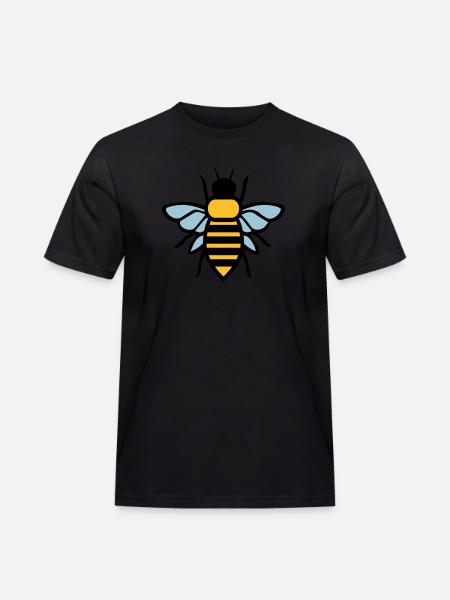 Biene - Männer Workwear T-Shirt - Schwarz