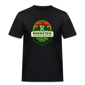 Rennsteig-Thüringer Wald-Thüringen - Männer Workwear T-Shirt - Schwarz - Vorne - AI Model Male 178 light (178cm)