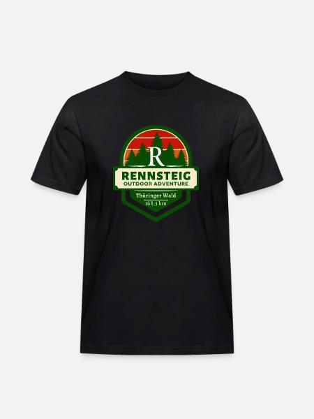 Rennsteig-Thüringer Wald-Thüringen - Männer Workwear T-Shirt - Schwarz