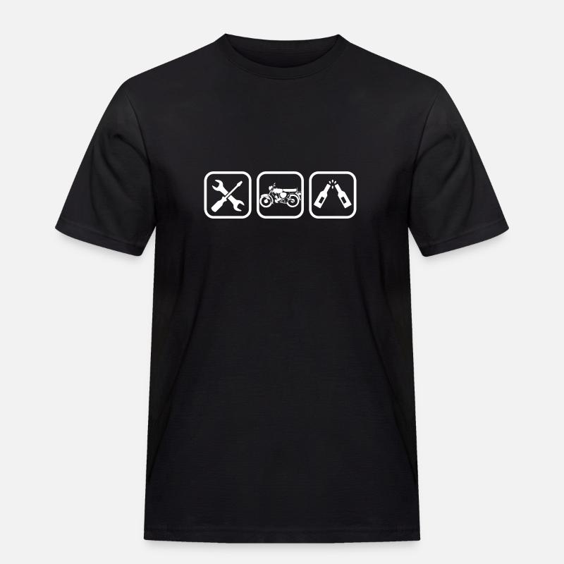SImson, schrauben und Bier! - Männer Workwear T-Shirt - Schwarz