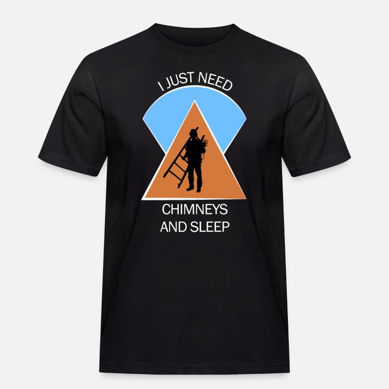 Schornsteinfeger Schlotfeger - Männer Workwear T-Shirt - Schwarz