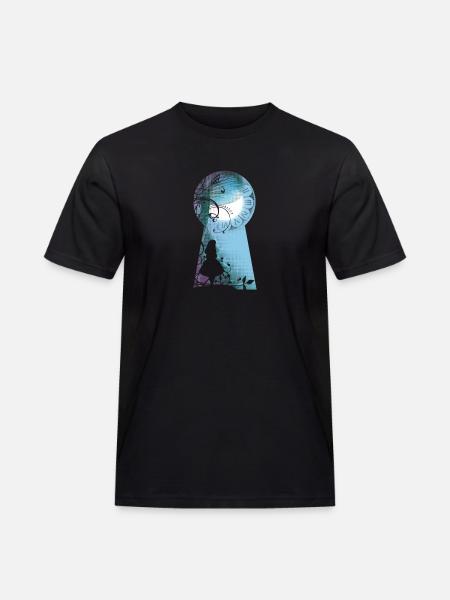 Alice im Wunderland - Männer Workwear T-Shirt - Schwarz