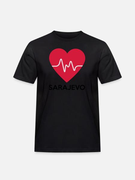heart Sarajevo - Men's Workwear T-Shirt - black