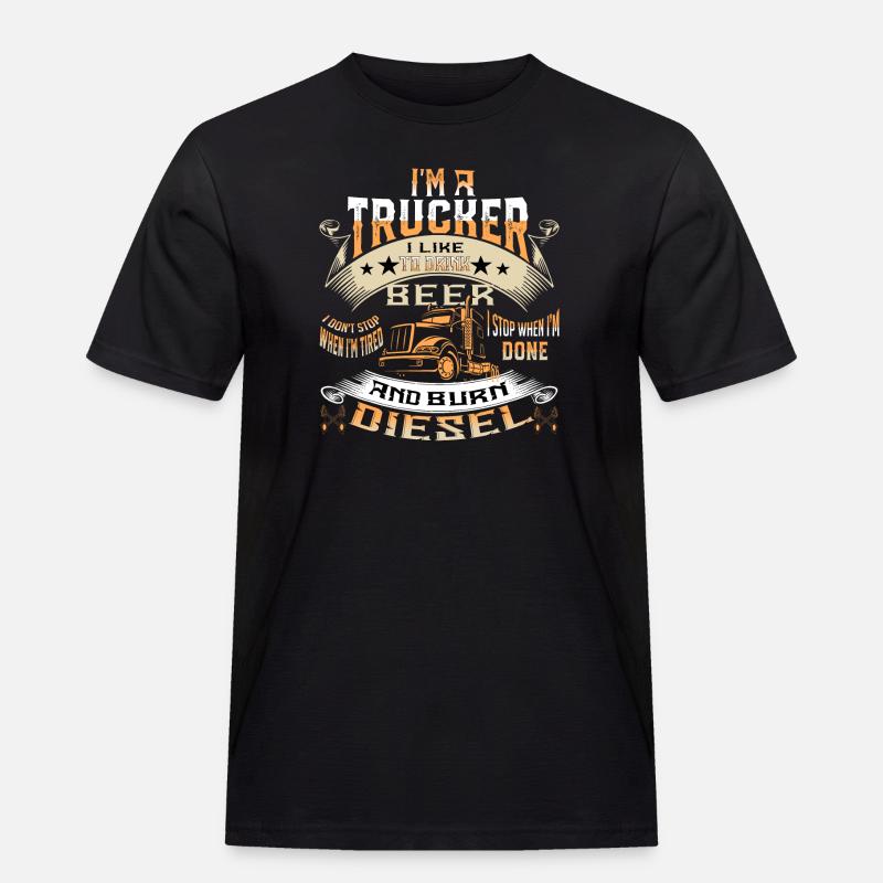 Lastebilsjåfør Lastebilsjåfør - Workwear T-Shirt for menn - svart