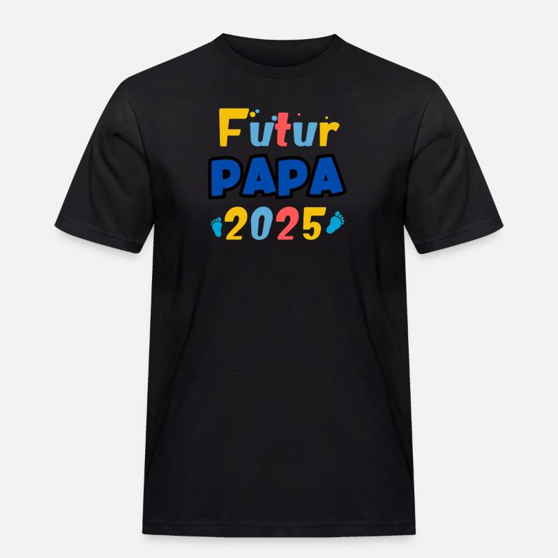 Werdender Papa Junge - Männer Workwear T-Shirt - Schwarz
