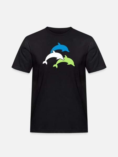 Dolphins - Men's Workwear T-Shirt - black