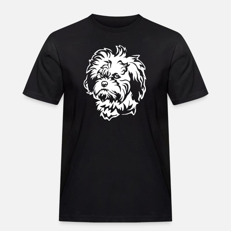 Löwchen Kopf "Black Edition" - Männer Workwear T-Shirt - Schwarz