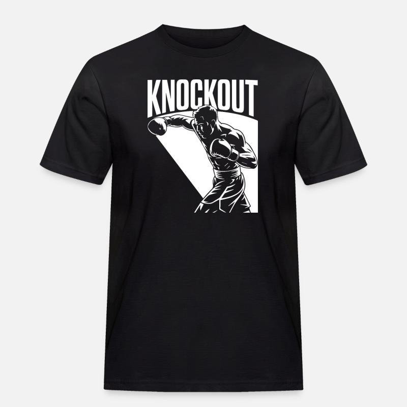 Knockout - Männer Workwear T-Shirt - Schwarz