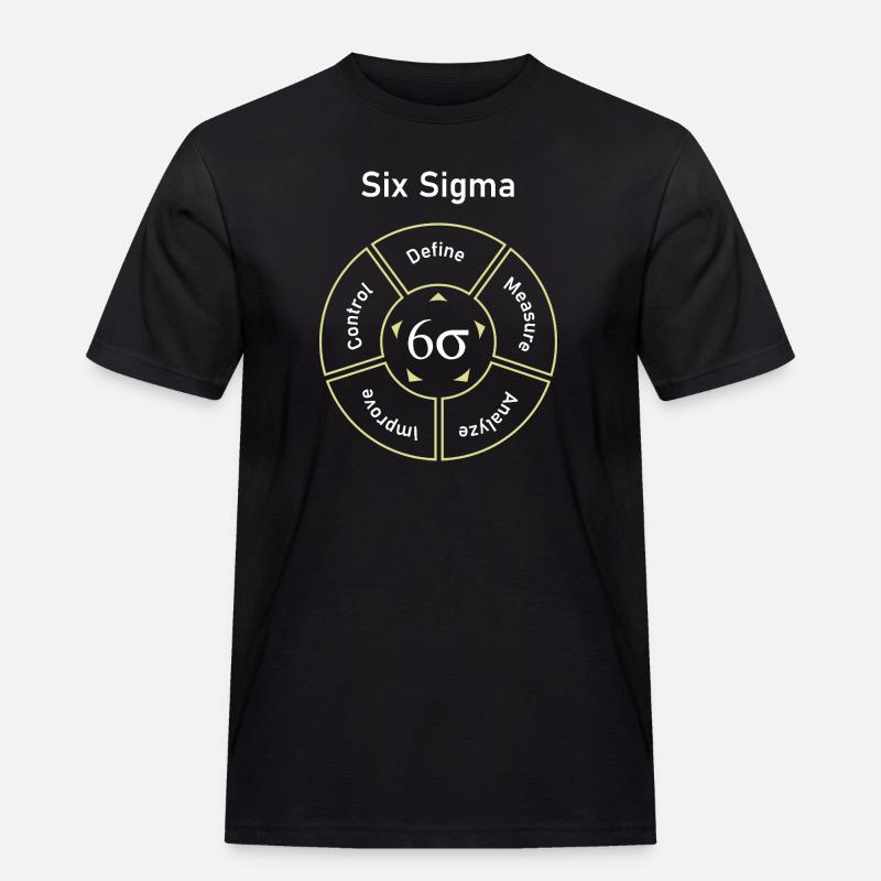 Six Sigma-proces definerer mål - Herre Workwear T-Shirt - sort