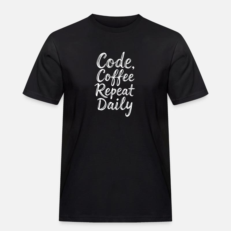 Code Schlaf Debug Wiederholungsprogramm Shirt - Männer Workwear T-Shirt - Schwarz
