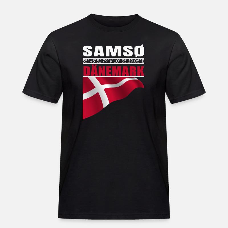 Samsø - Männer Workwear T-Shirt - Schwarz