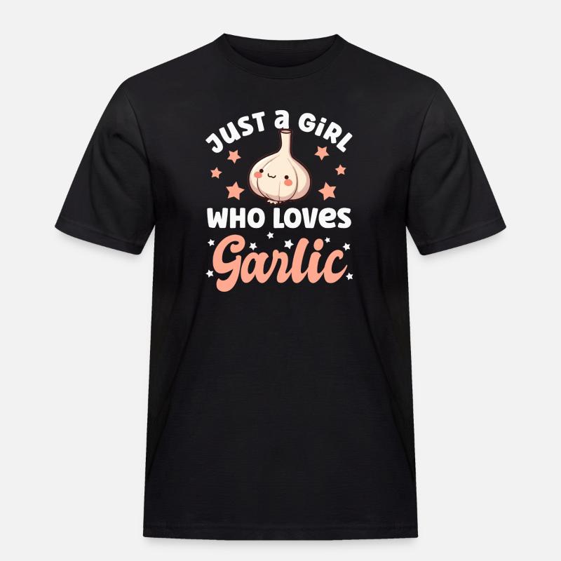 Knoblauch - Männer Workwear T-Shirt - Schwarz